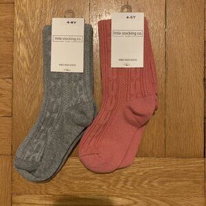 NWT Little Stocking Co Knee Socks 4-6y 10-13 Shoe